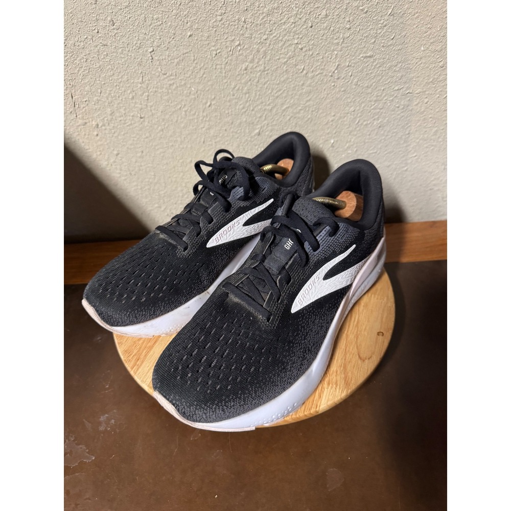 Brooks Ghost 14 Men's Running Shoes Black White Cushioned Lightweight Sneakers